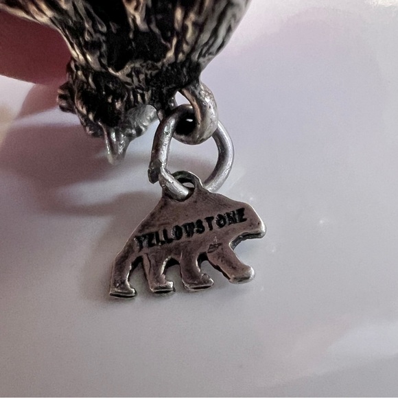 Vintage 3D Grizzly Bear Yellow Stone Sterling Silver 925 Charm - Picture 9 of 9